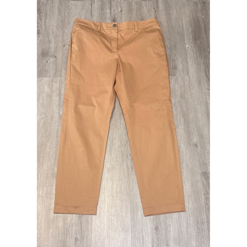 Hugo Boss Women Tachinoa-A-01 Chino Pants Camel Tan Straight Leg Size 8 US